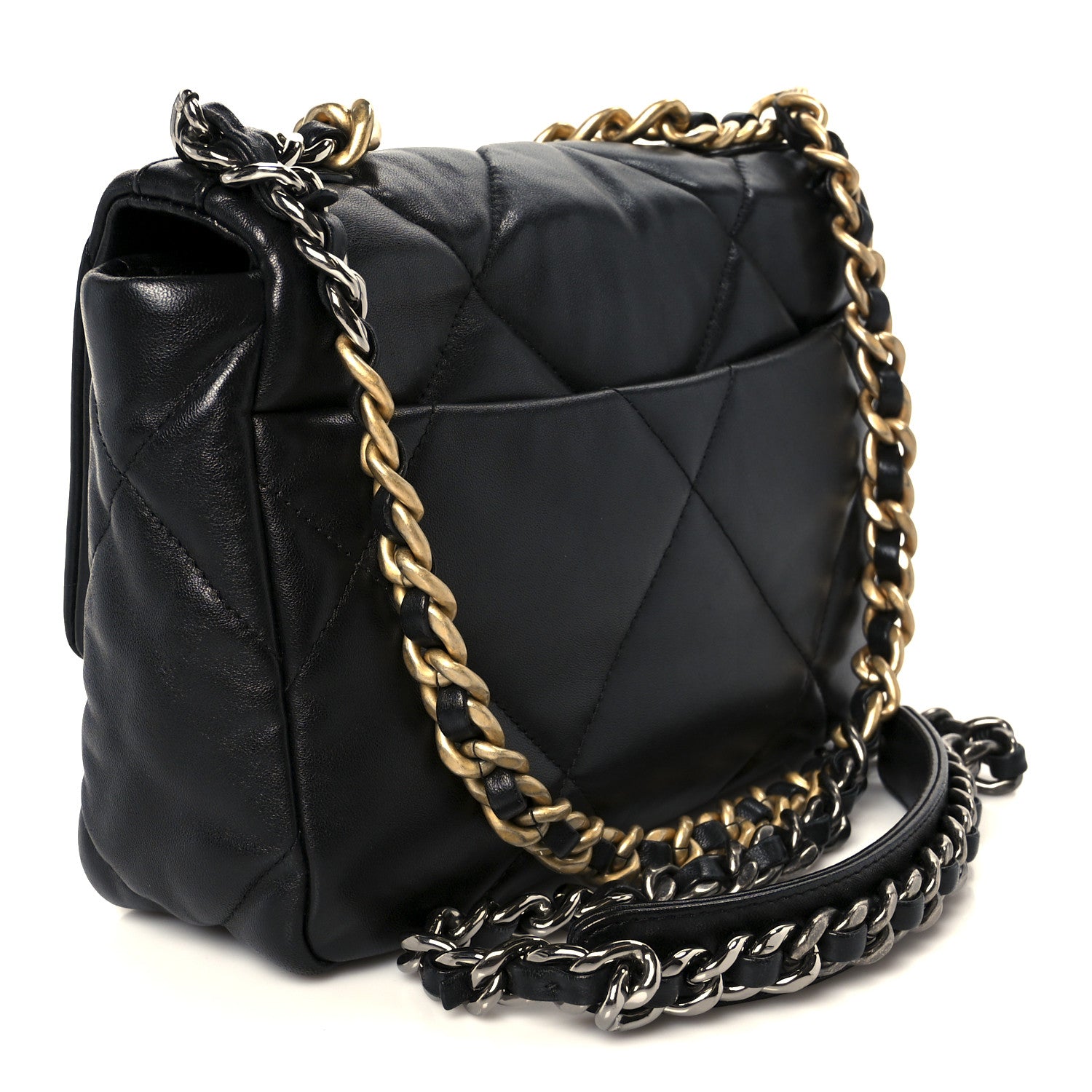 Chanel Lambskin Quilted Medium Chanel 19 Flap Black 3 of 11