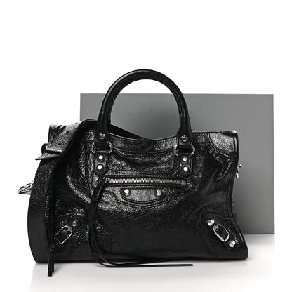 Balenciaga Agneau Arena Silver Hardware Small Le City Black 11 of 11