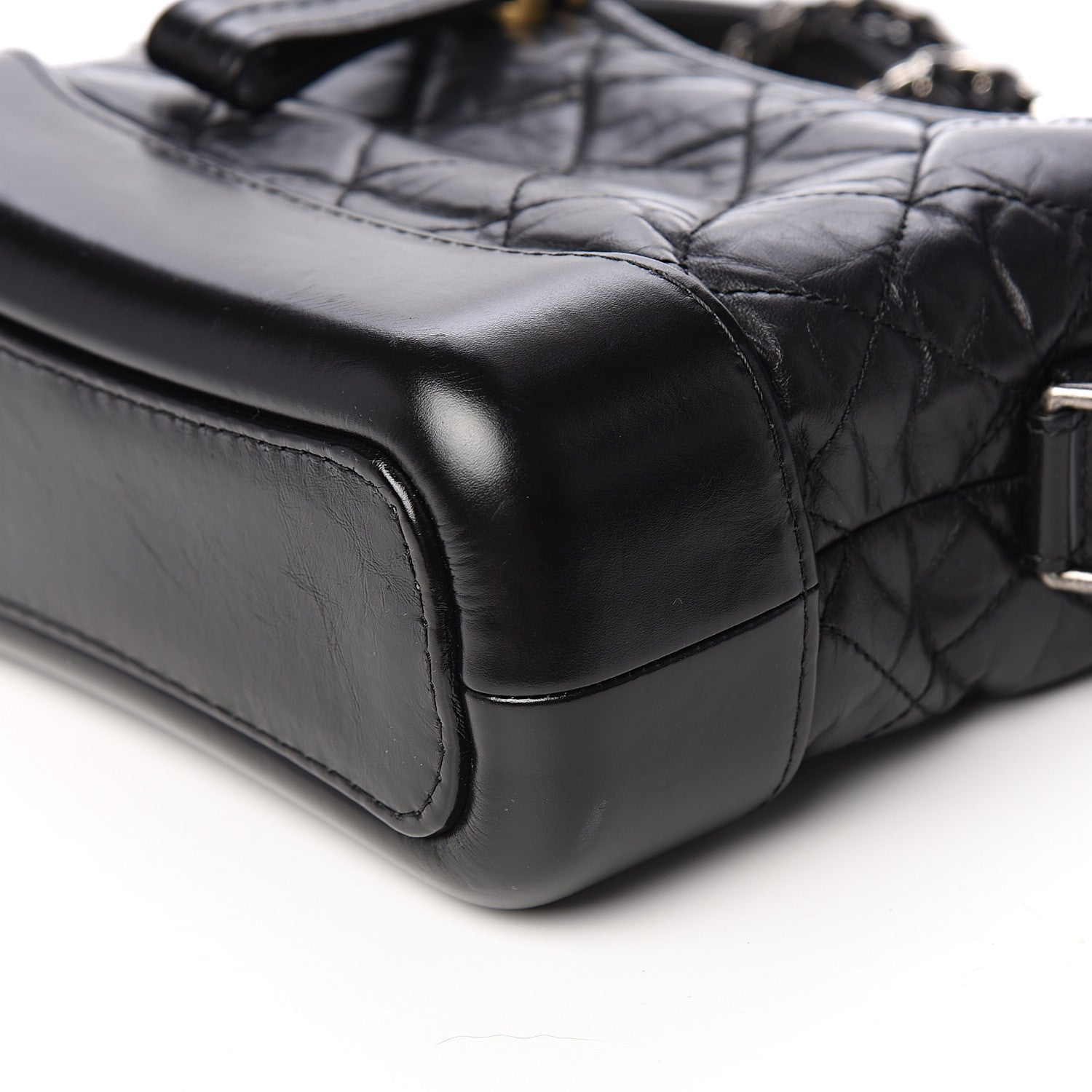 Chanel Aged Calfskin Quilted Small Gabrielle Hobo Black 8 of 9