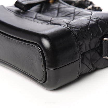 Chanel Aged Calfskin Quilted Small Gabrielle Hobo Black 8 of 9