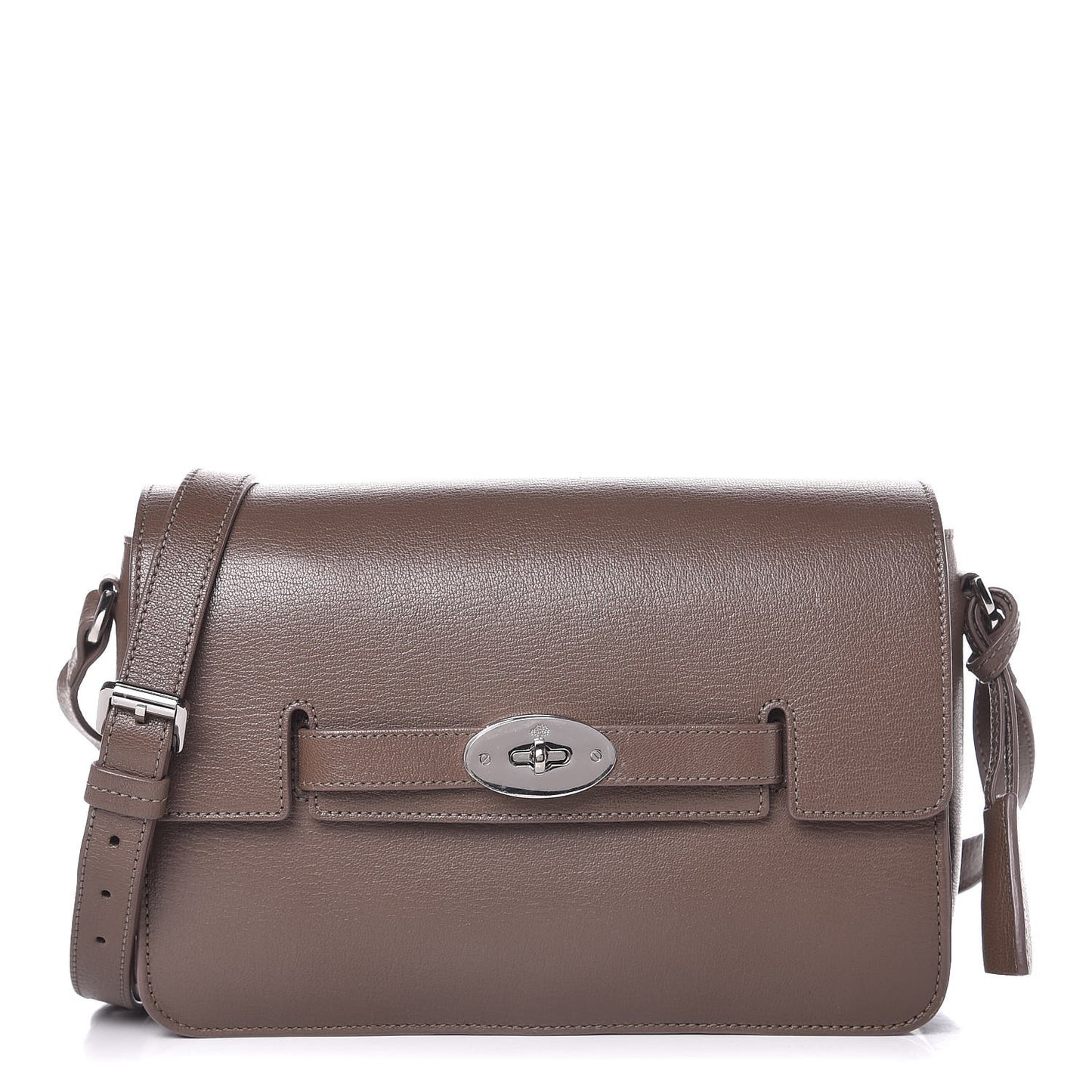 Shiny Goatskin Bayswater Shoulder Bag Taupe