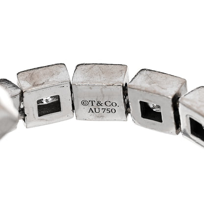 Tiffany 18K White Gold Diamond T Line Signature Ring 53 6.25 4 of 5