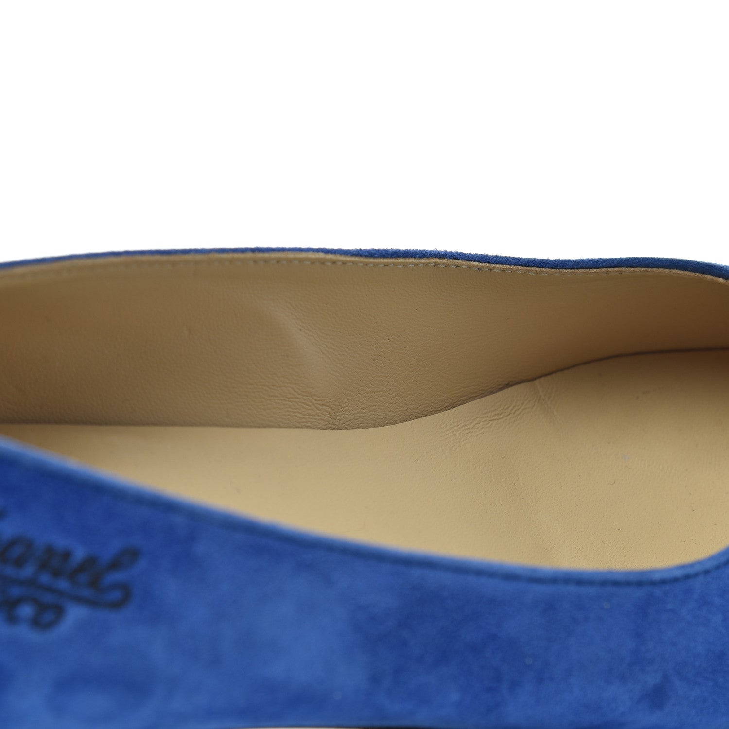 Chanel Suede Satin Cap Toe Gabrielle Ballerina Flats 36.5 Royal Blue Black 19 of 23