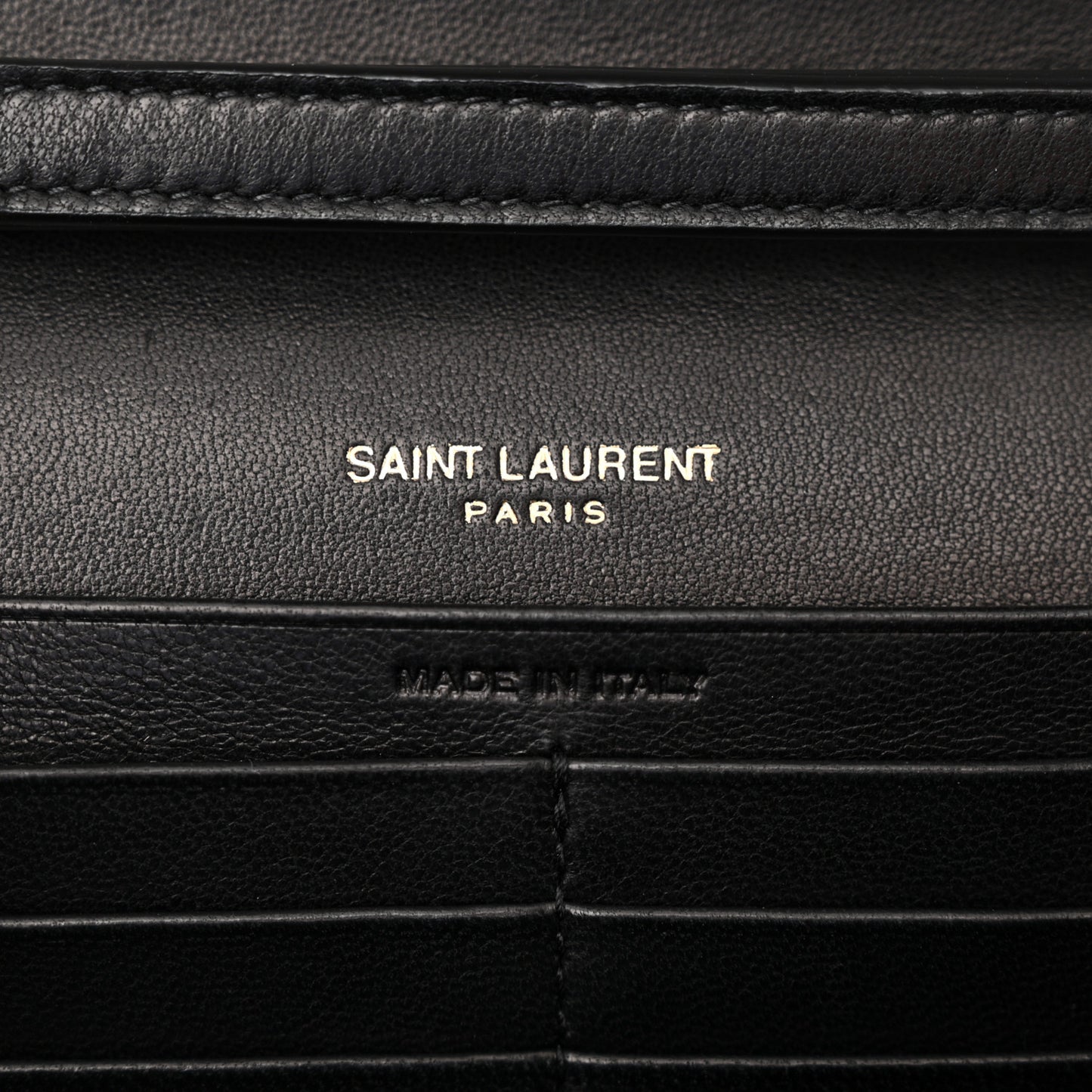 Lambskin Carre Quilted Cassandre Chain Wallet Black