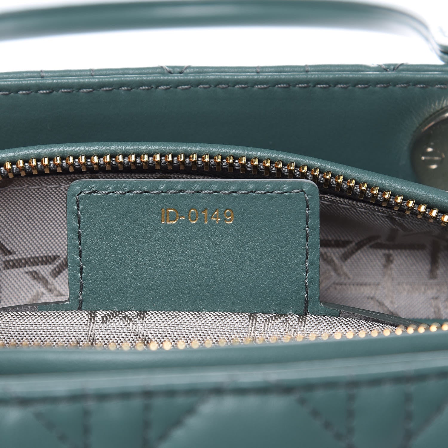 Christian Dior Lambskin Cannage Medium Lady Dior Storm Blue 7 of 9