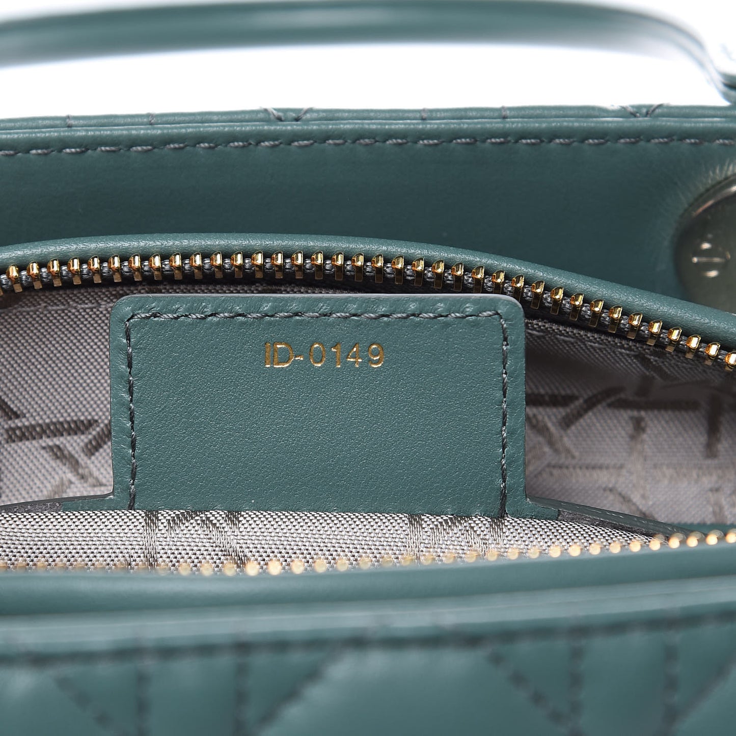 Lambskin Cannage Medium Lady Dior Storm Blue