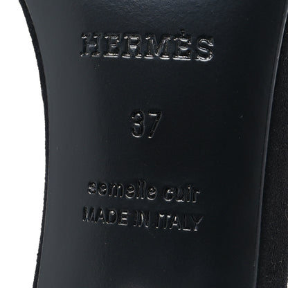 Hermes Suede Goatskin Glam 60 Sandals 37 Black 7 of 8