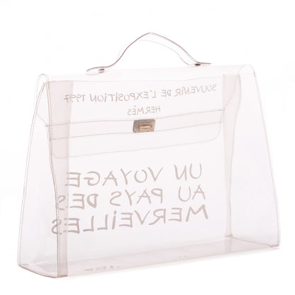 Hermes Vinyl Souvenir De L'Exposition Kelly Transparent 3 of 8