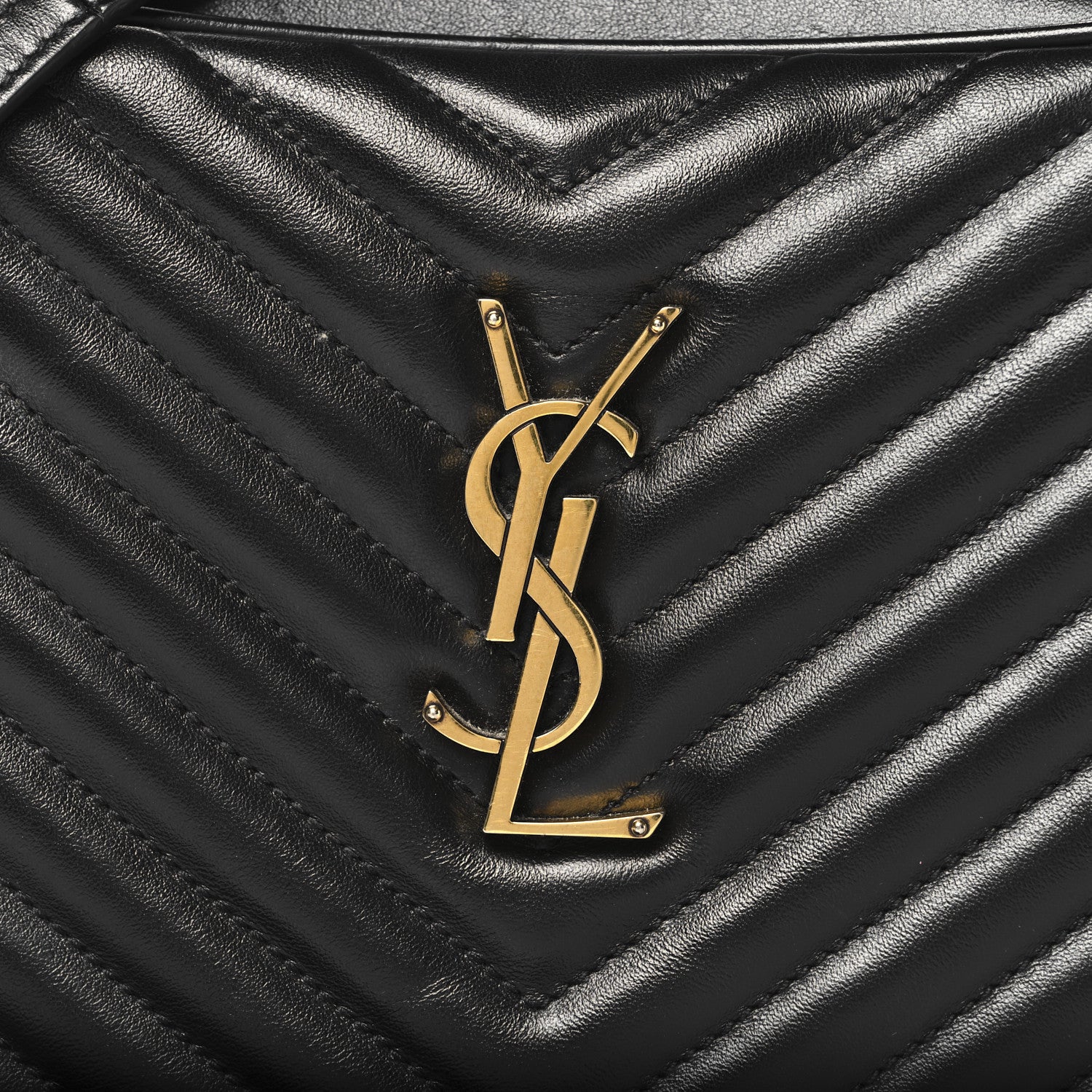 Saint Laurent Calfskin Matelasse Monogram Lou Camera Bag Black 7 of 9