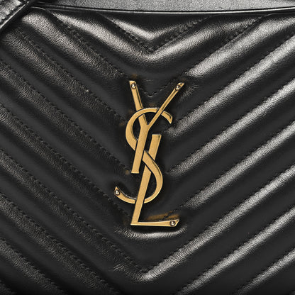 Saint Laurent Calfskin Matelasse Monogram Lou Camera Bag Black 7 of 9