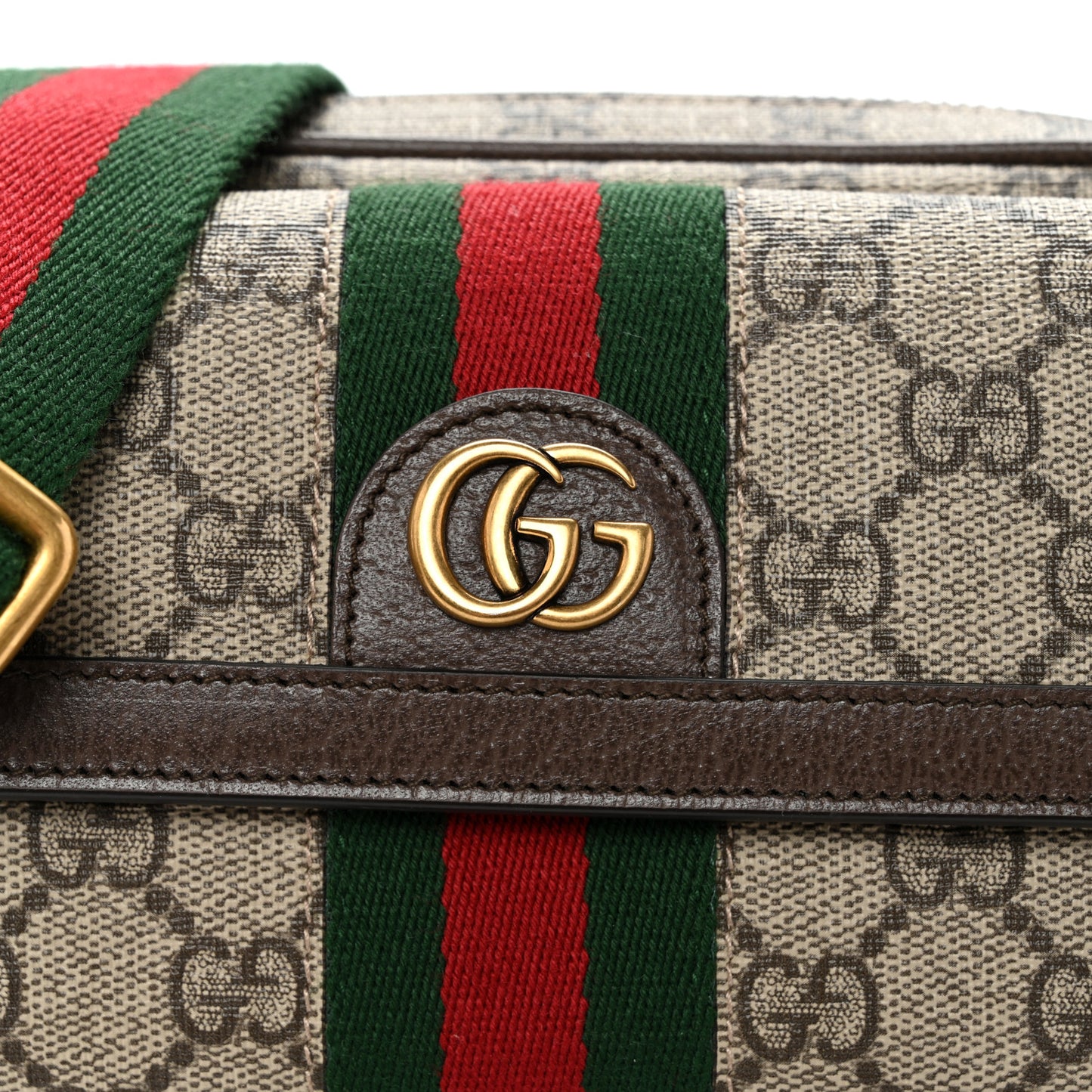 GG Supreme Monogram Web Mini Ophidia Bag Beige Ebony