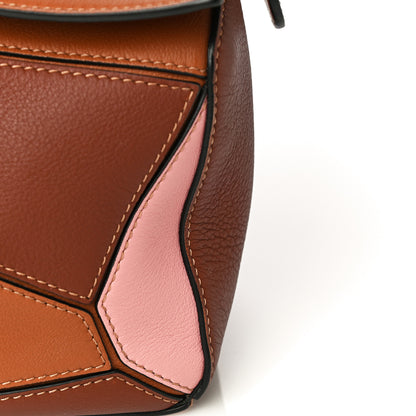 Loewe Calfskin Small Puzzle Bag Tan Medium Pink 14 of 25