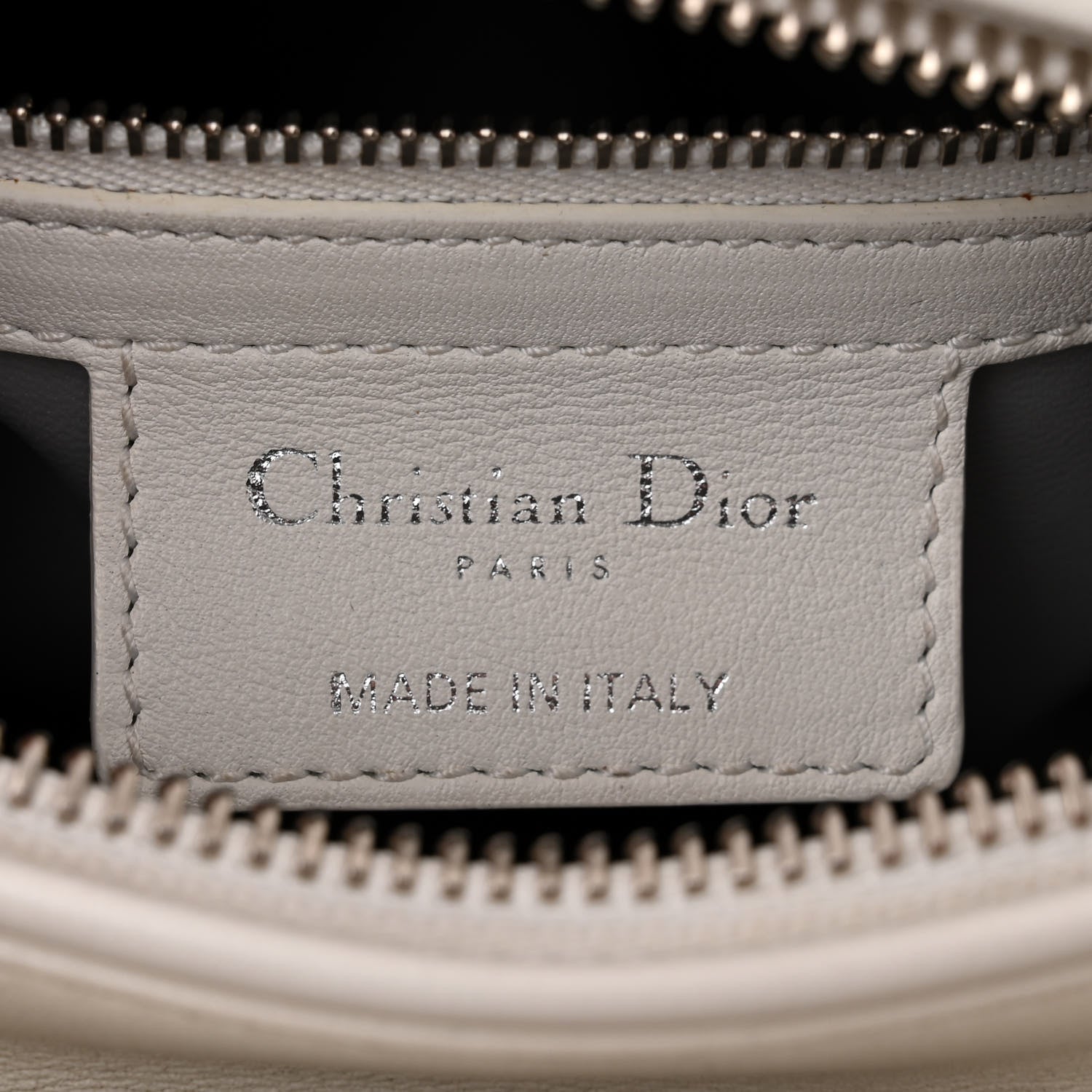 Christian Dior Calfskin Metal Embellished Medium Lady Dior White 6 of 11