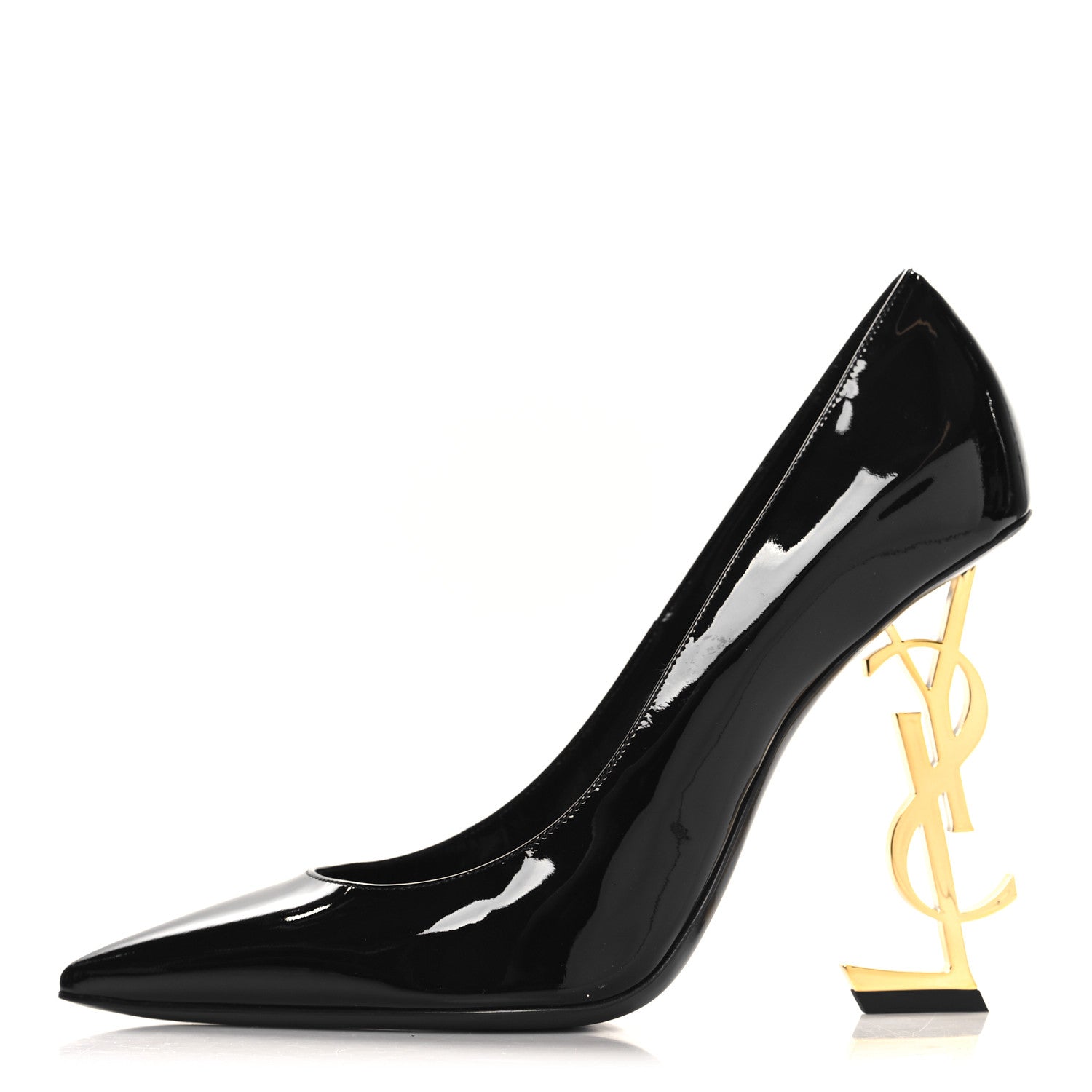 Saint Laurent Patent Opyum 110 Pumps 39 Black Gold 1 of 10