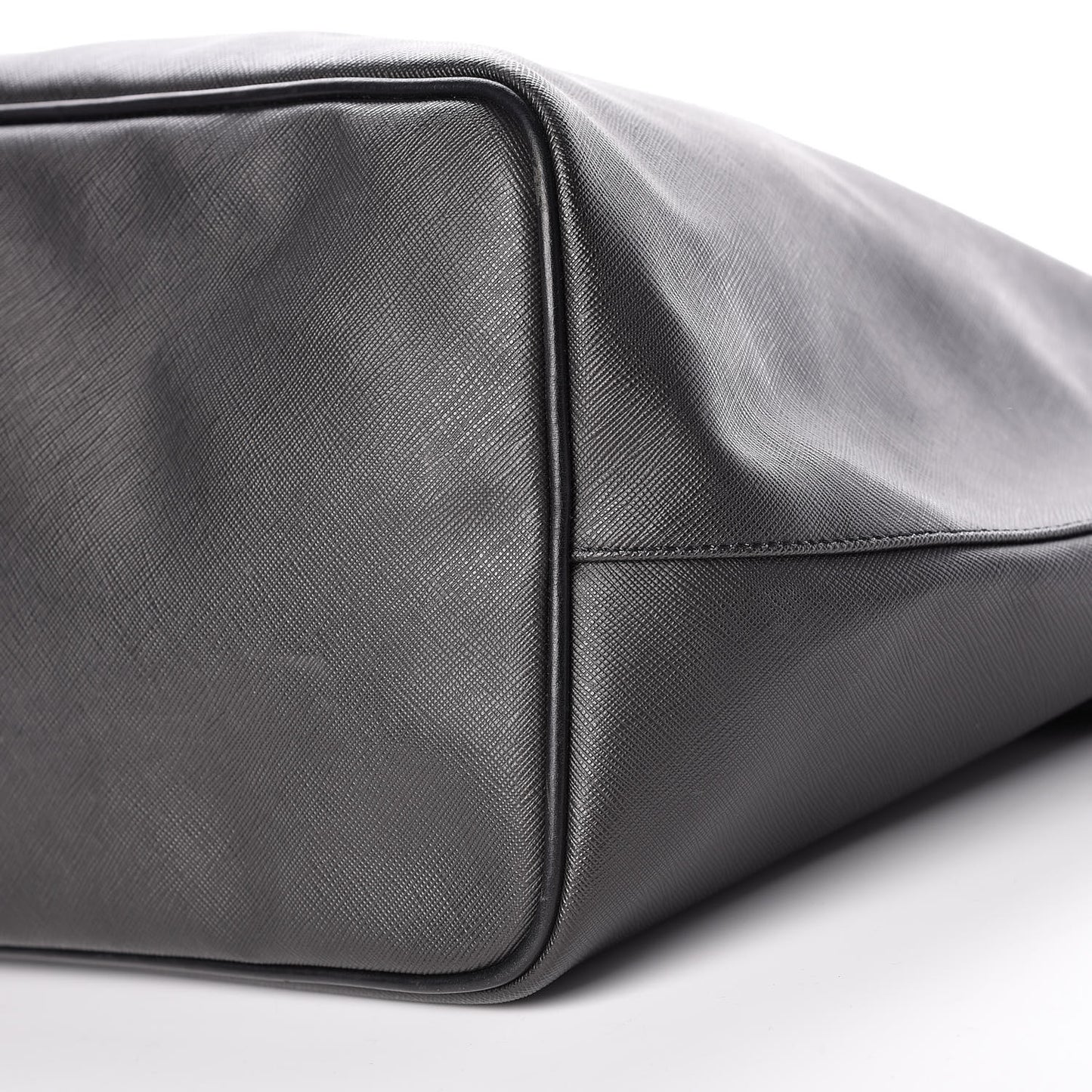 Textured Coated Canvas Rottweiler Pint Large Antigona Tote Black