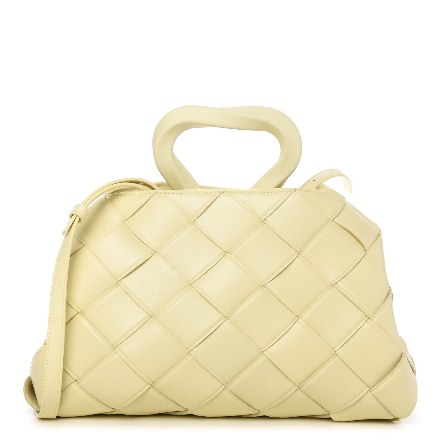 Nappa Maxi Intrecciato Grasp Top Handle Bag Ice Cream