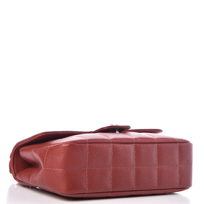 Chanel Caviar Mini Chocolate Bar Camellia Flap Red 4 of 12