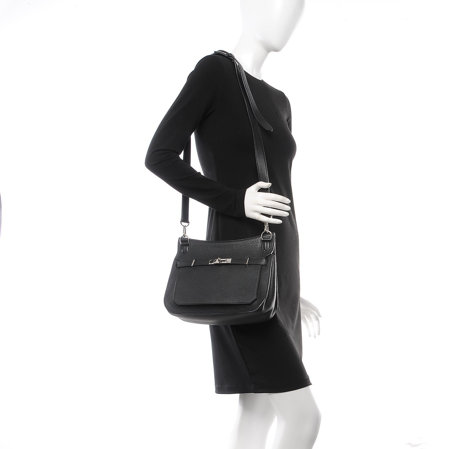 Hermes Taurillon Clemence Jypsiere 28 Black 2 of 8
