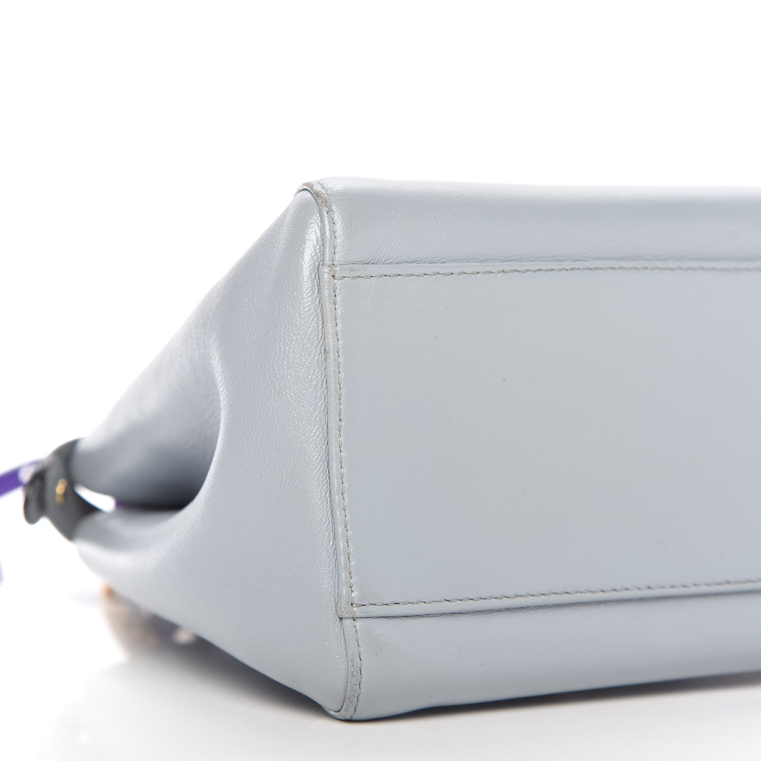 Fendi Nappa Colorblock Mini Peekaboo Iconic Satchel Polvere Purple Rain Ruby 6 of 9