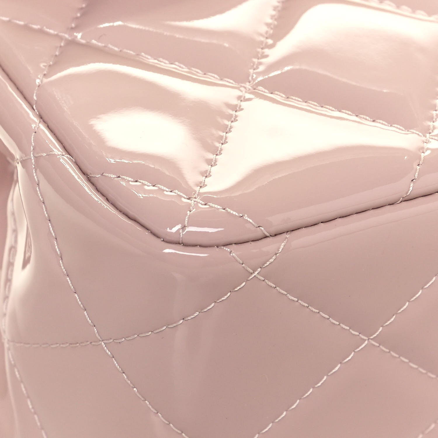Chanel Patent Quilted Jumbo Double Flap Light Pink 8 of 11