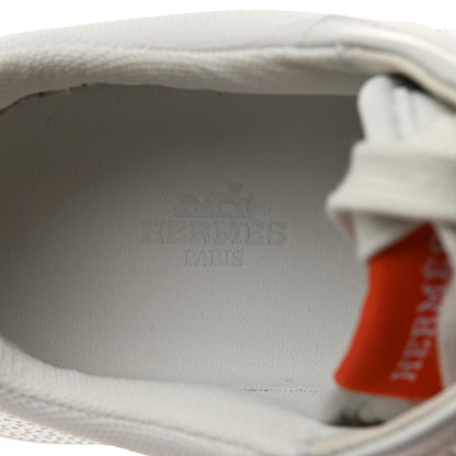 Hermes Mesh Calfskin Womens Giga Sneakers 39 White 8 of 10