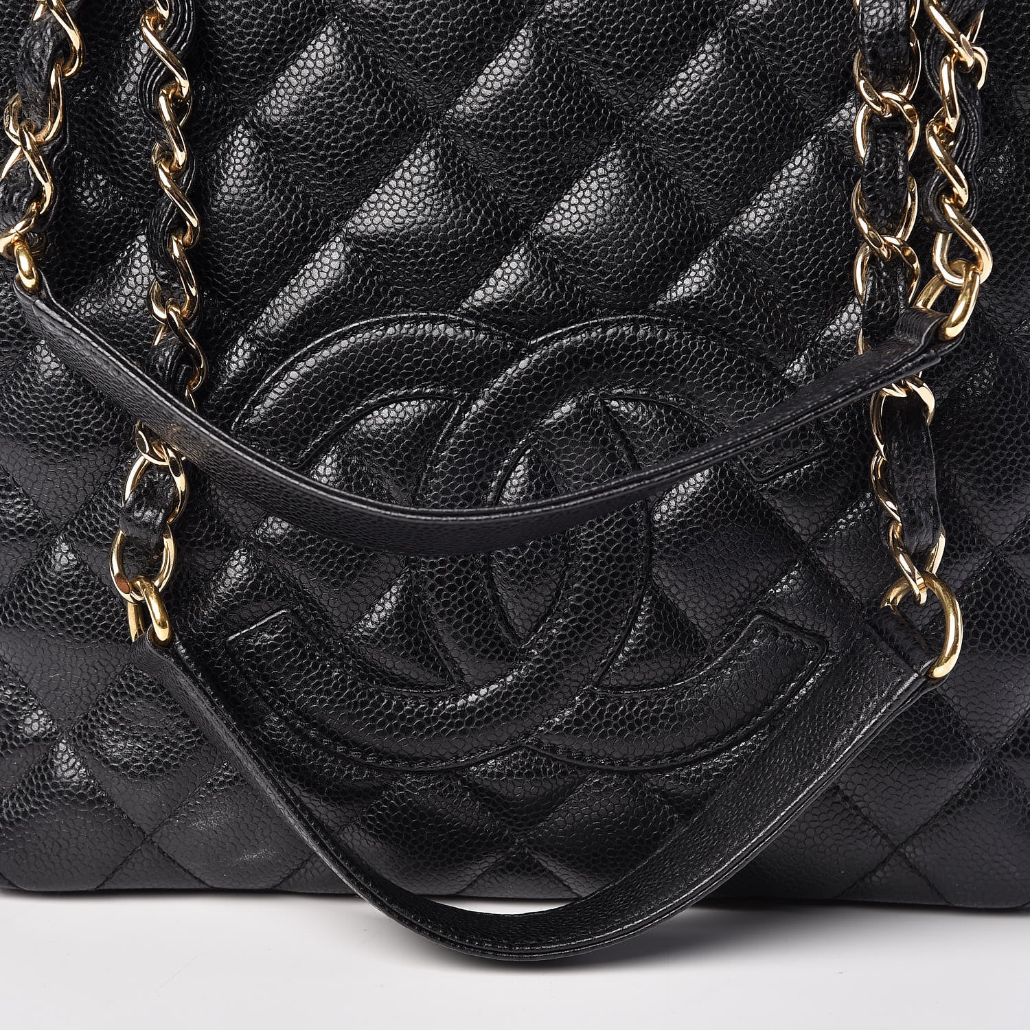 Chanel Caviar Quilted Petit Shopping Tote PST Black 11 of 12