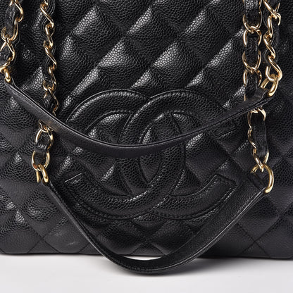 Chanel Caviar Quilted Petit Shopping Tote PST Black 11 of 12