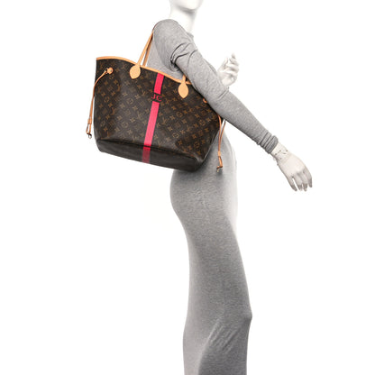 Louis Vuitton Monogram My LV Heritage Neverfull MM Fuchsia 2 of 9