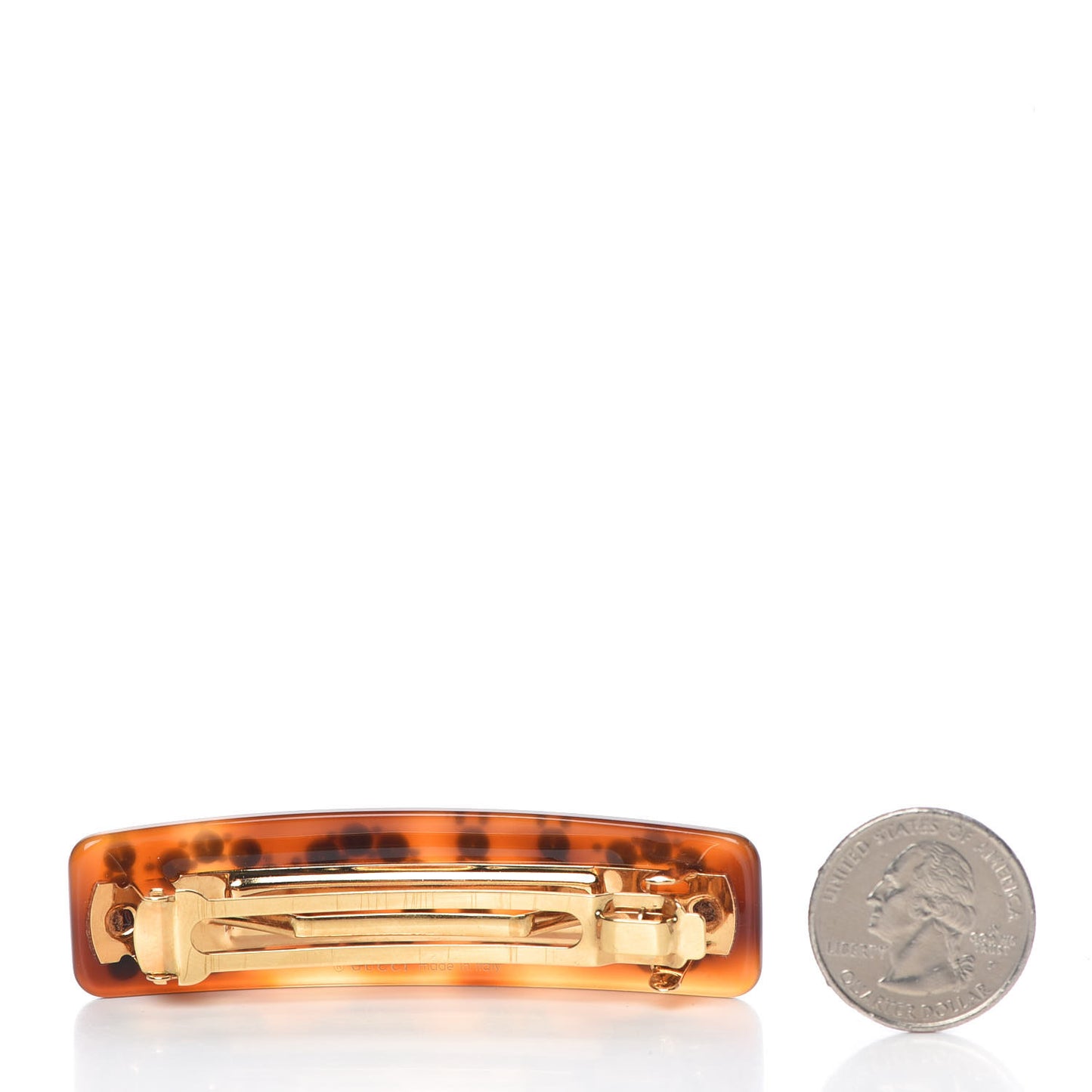 Resin Crystal Single Hair Barrette Tortoiseshell
