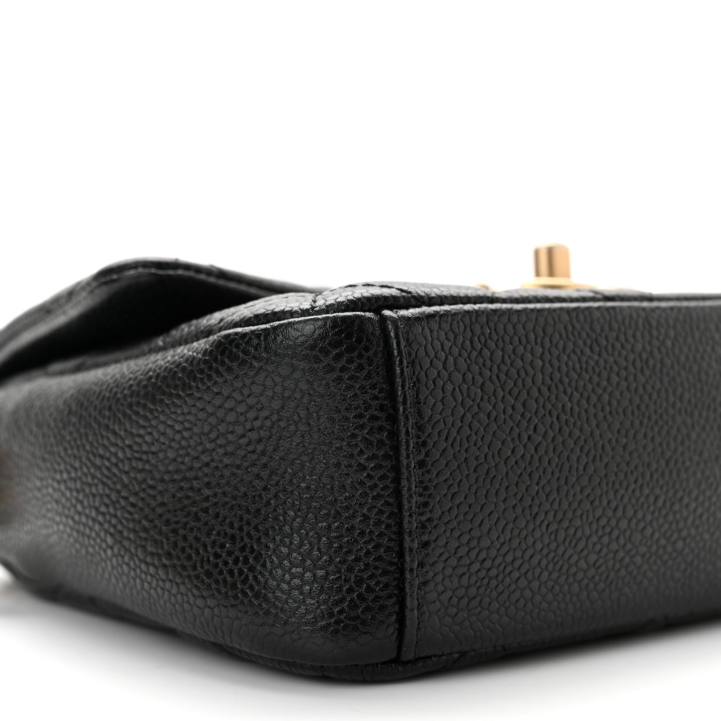 Caviar Quilted Mini Chain Soul Flap Black