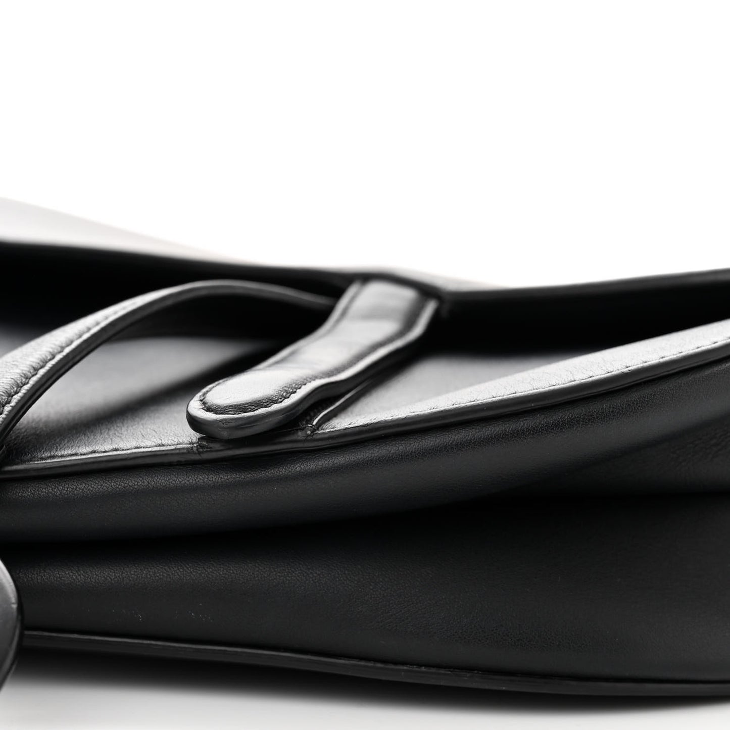 Ultra Matte Calfskin Saddle Bag Black