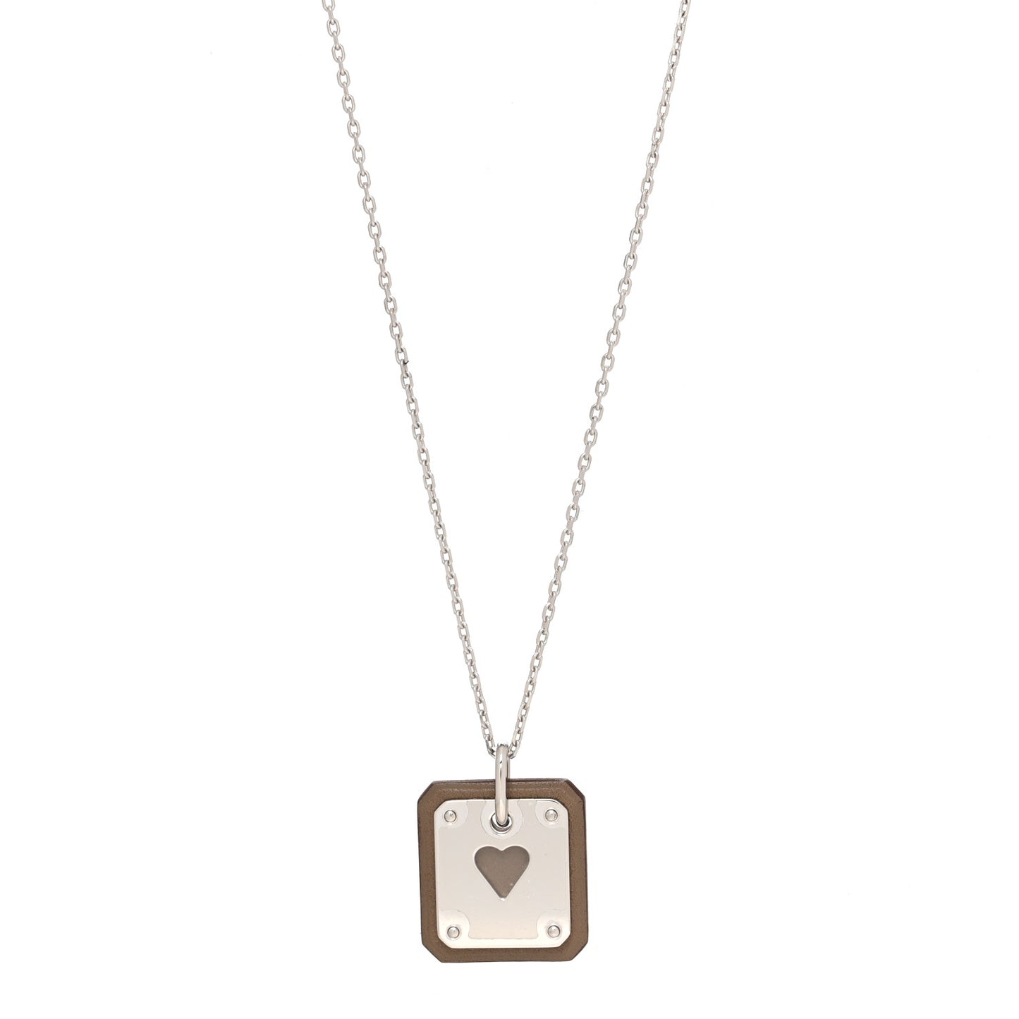 Palladium Plated Swift As De Coeur Necklace Etoupe