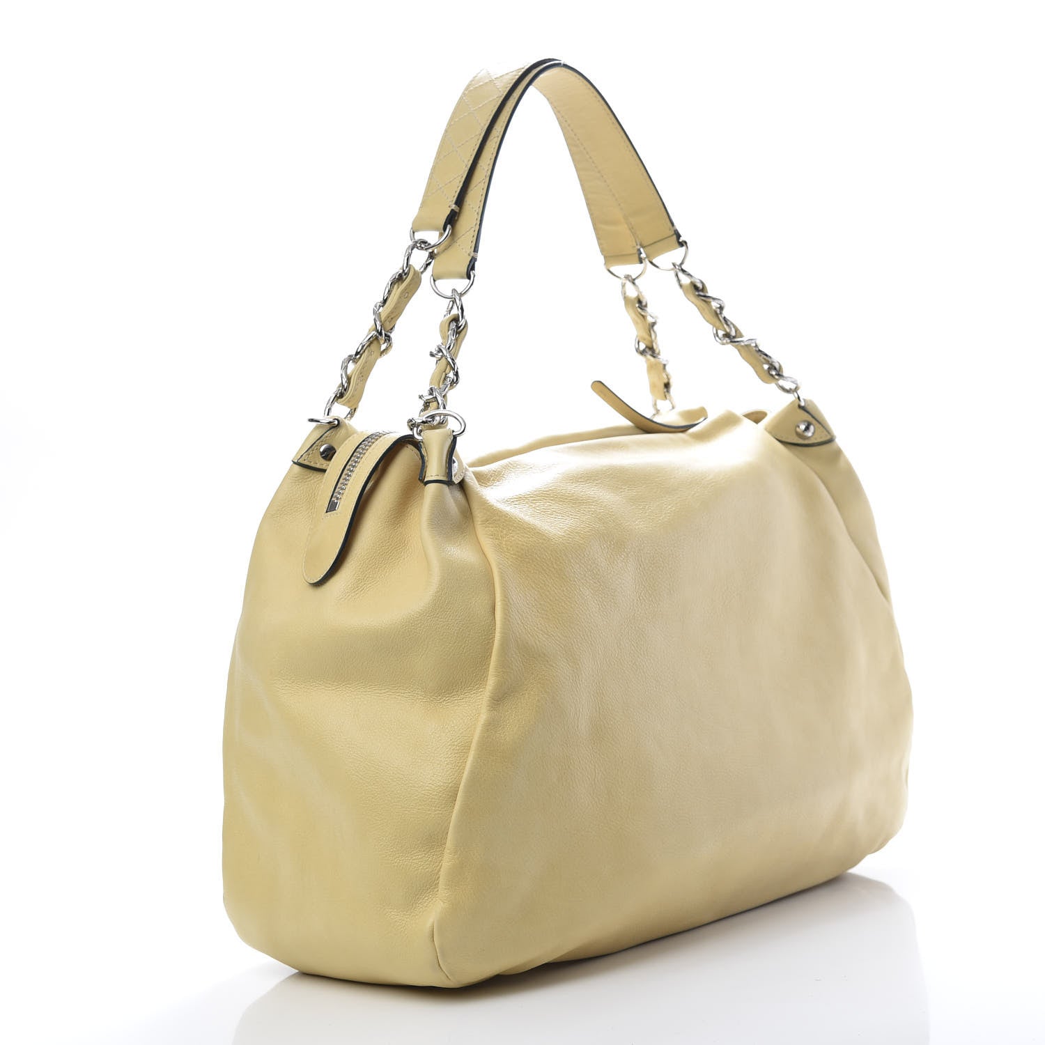 Chanel Lambskin Large Edgy Hobo Beige 3 of 15