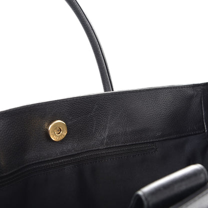 Chanel Calfskin Tall Cerf Tote Black 11 of 23