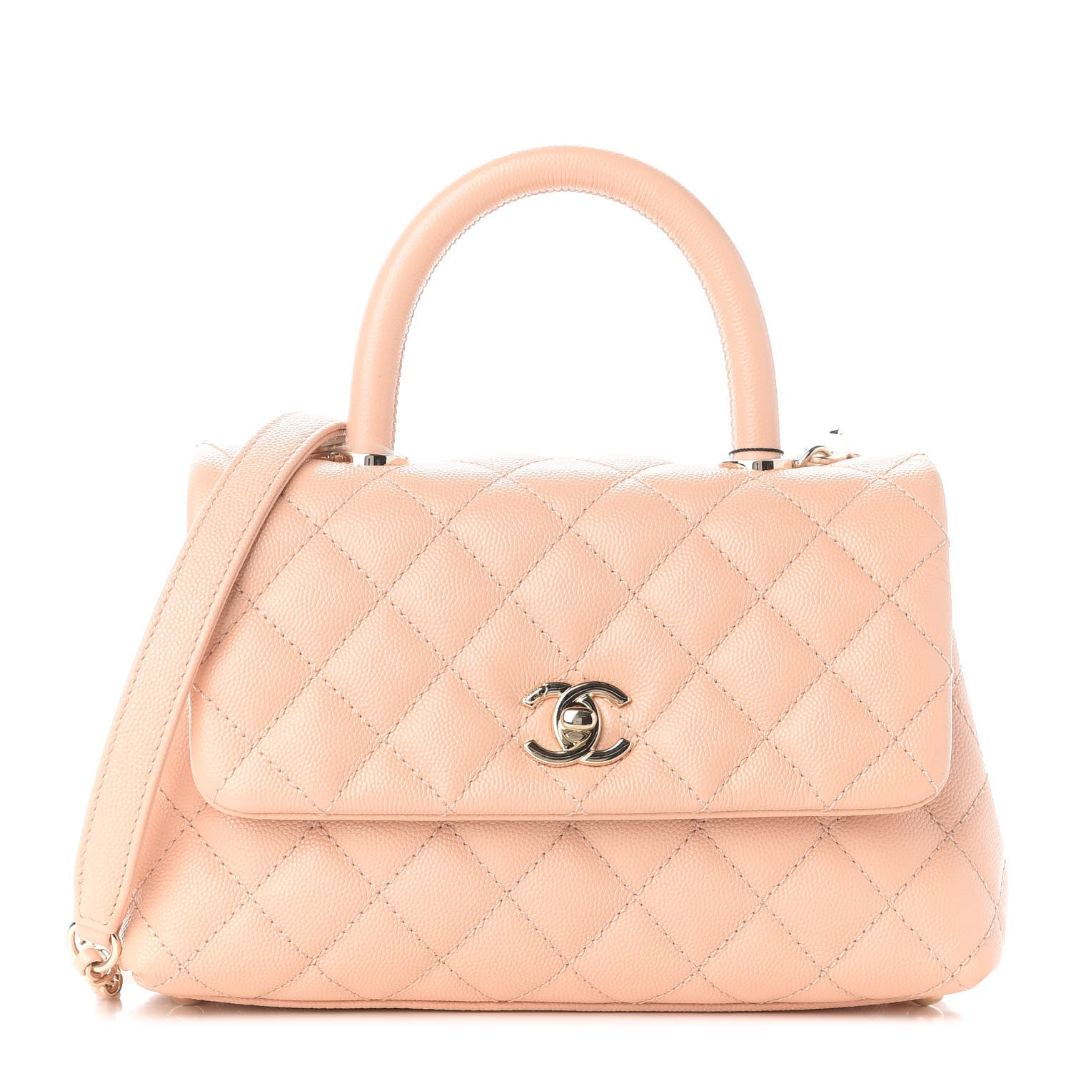Chanel Caviar Quilted Mini Coco Handle Flap Light Pink 1 of 8