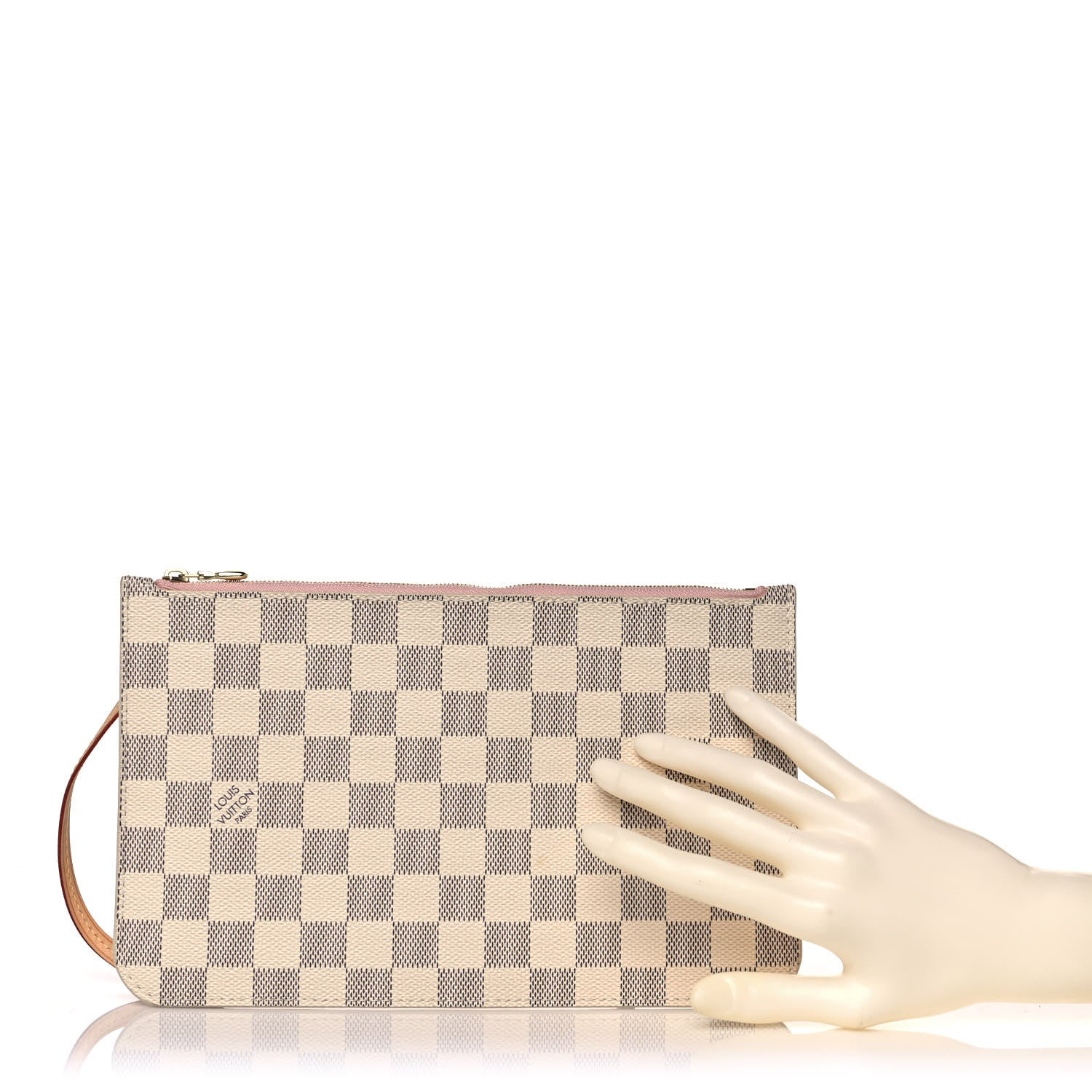 Louis Vuitton Damier Azur Neverfull MM GM Pochette Rose Ballerine 2 of 7