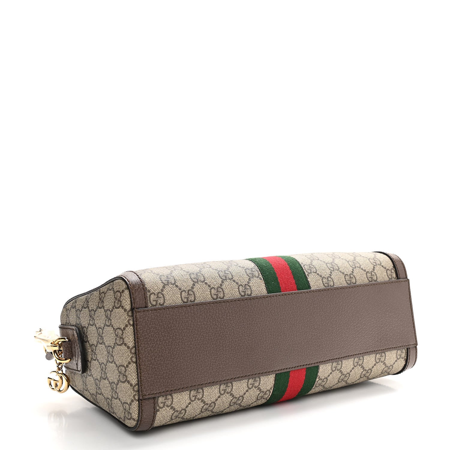 Gucci GG Supreme Monogram Web Medium Ophidia Boston Brown 4 of 10