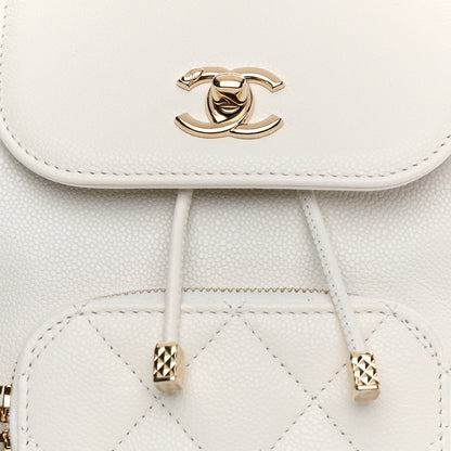 Chanel Caviar Quilted Mini Business Affinity Backpack White 8 of 11