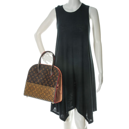 Louis Vuitton Monogram Calf Hair Spikes Iconoclasts Christian Louboutin Tote Red 2 of 7