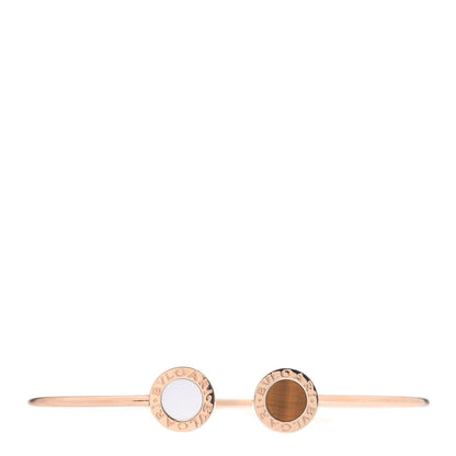 Bulgari 18K Rose Gold Mother of Pearl Tiger's Eye BVLGARI BVLGARI Cuff Bracelet 1 of 5