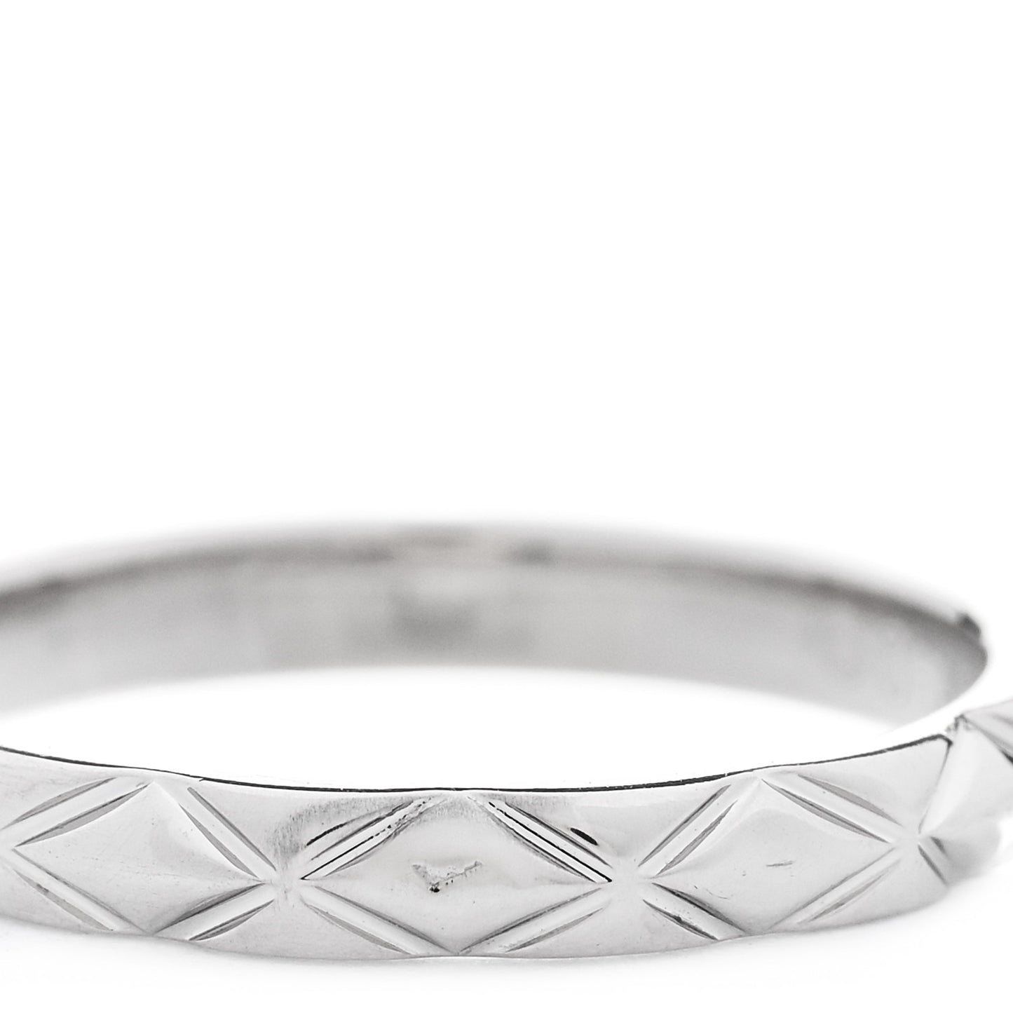 Platinum Diamond Small Matelasse Ring 48 4.5