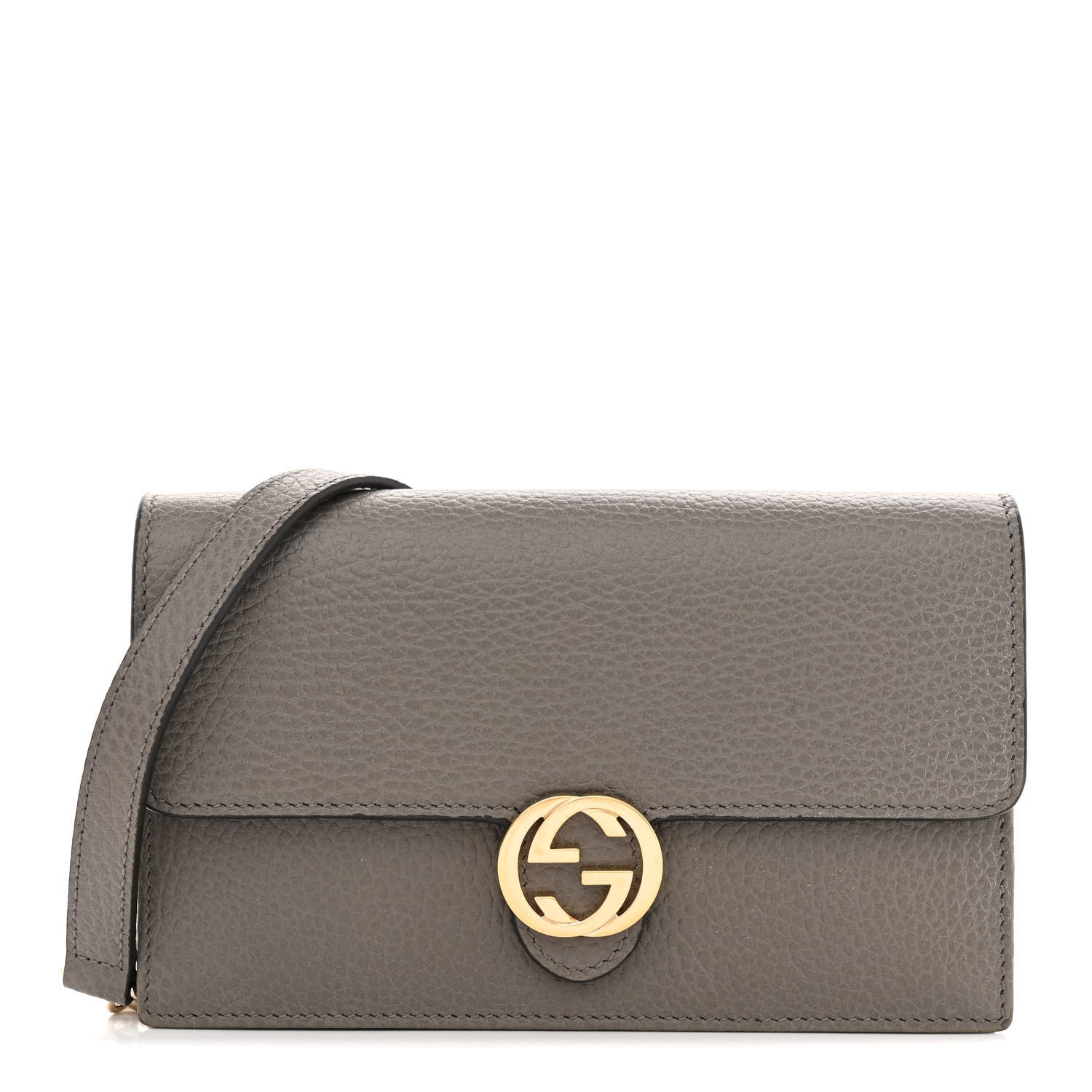 Gucci Dollar Calfskin Interlocking G Chain Wallet Loess 1 of 11