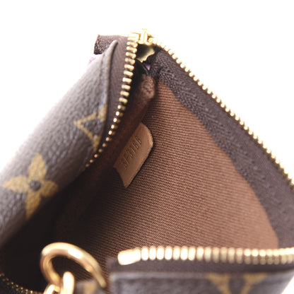 Louis Vuitton Monogram 2016 Christmas Animation Mini Pochette Accessories Rose Ballerine 6 of 10