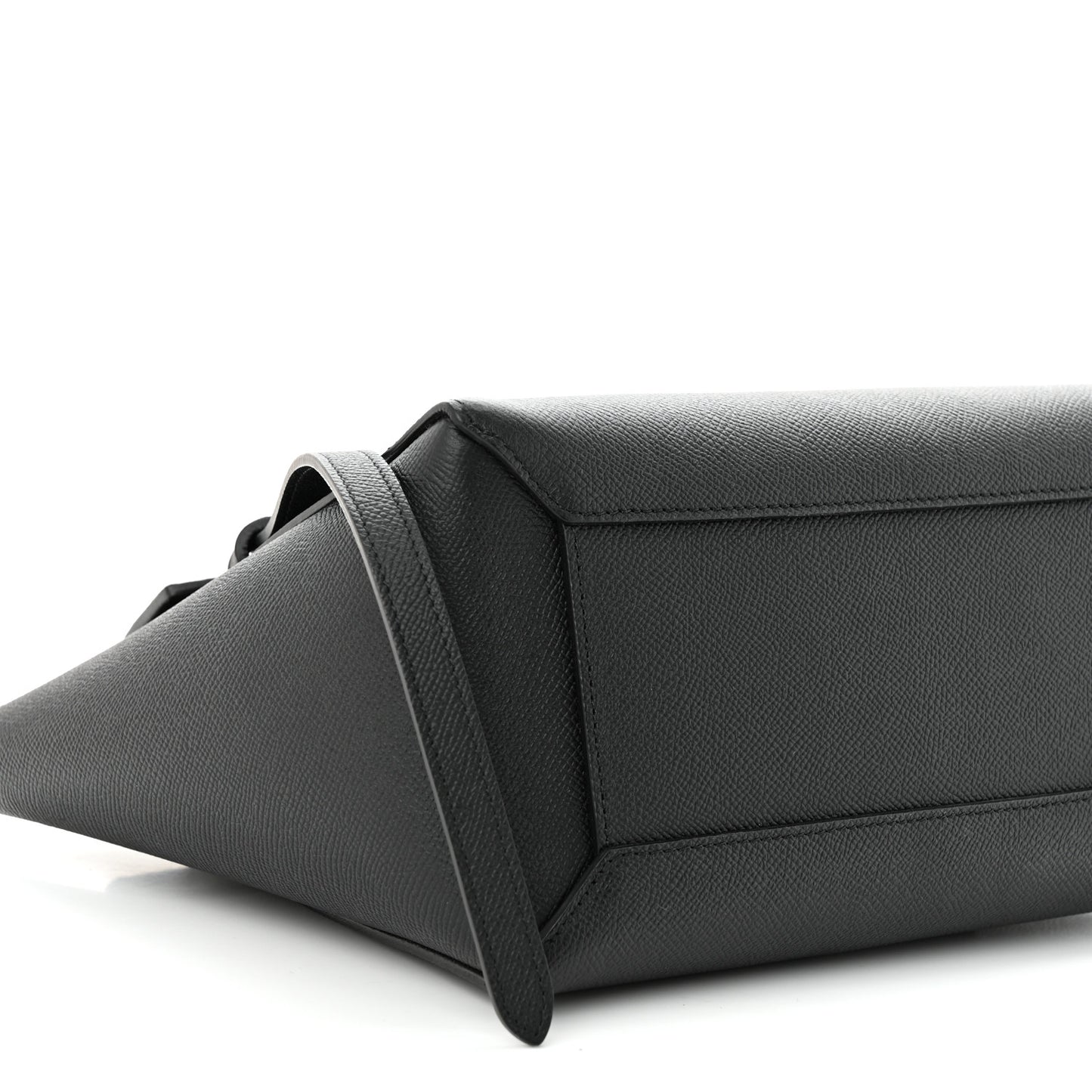 Grained Calfskin Micro Belt Bag Black