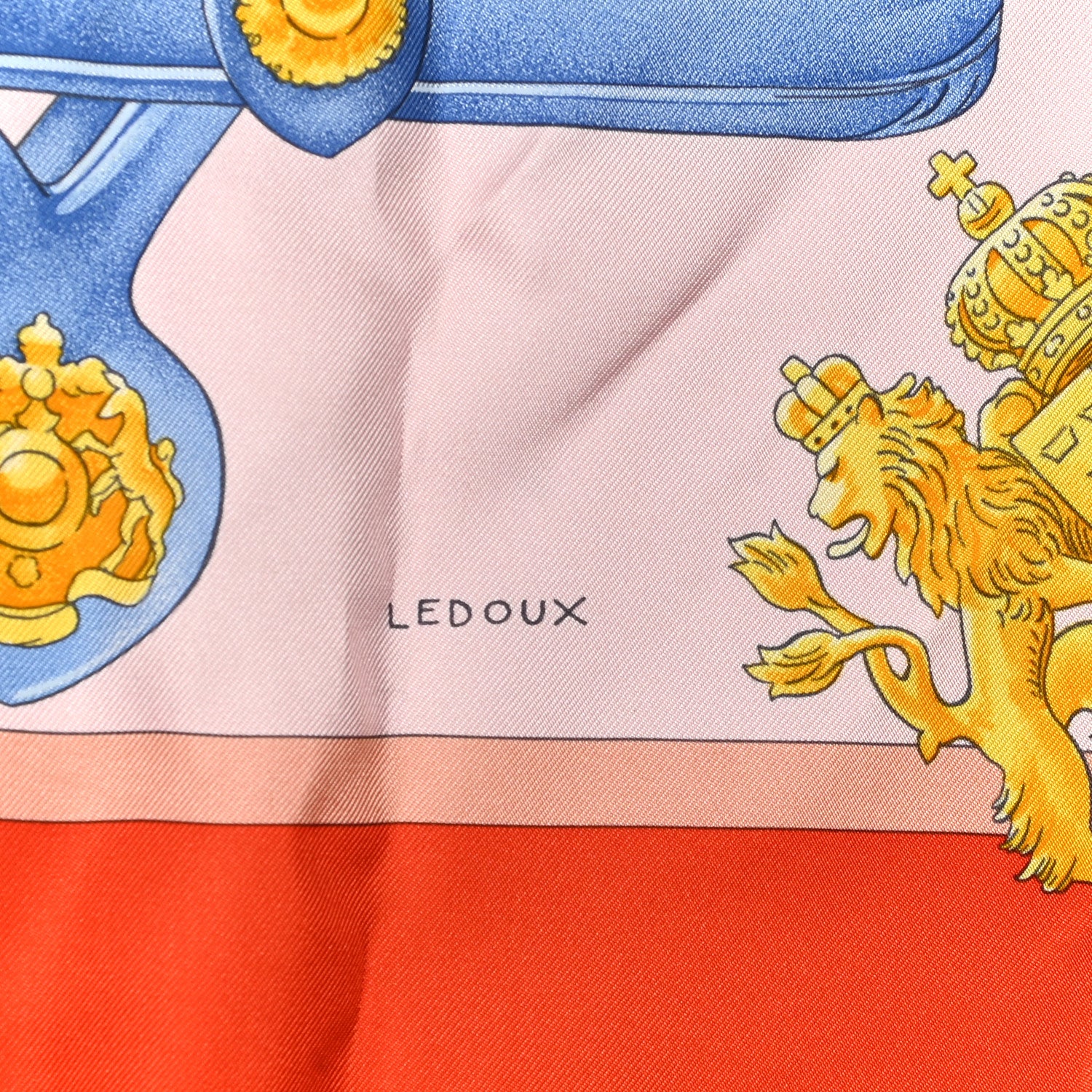 Hermes Silk Harnais De Cour Scarf 90 Orange 5 of 5