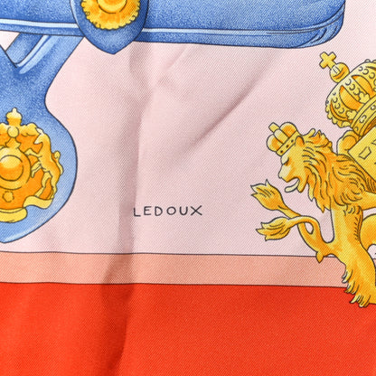 Hermes Silk Harnais De Cour Scarf 90 Orange 5 of 5