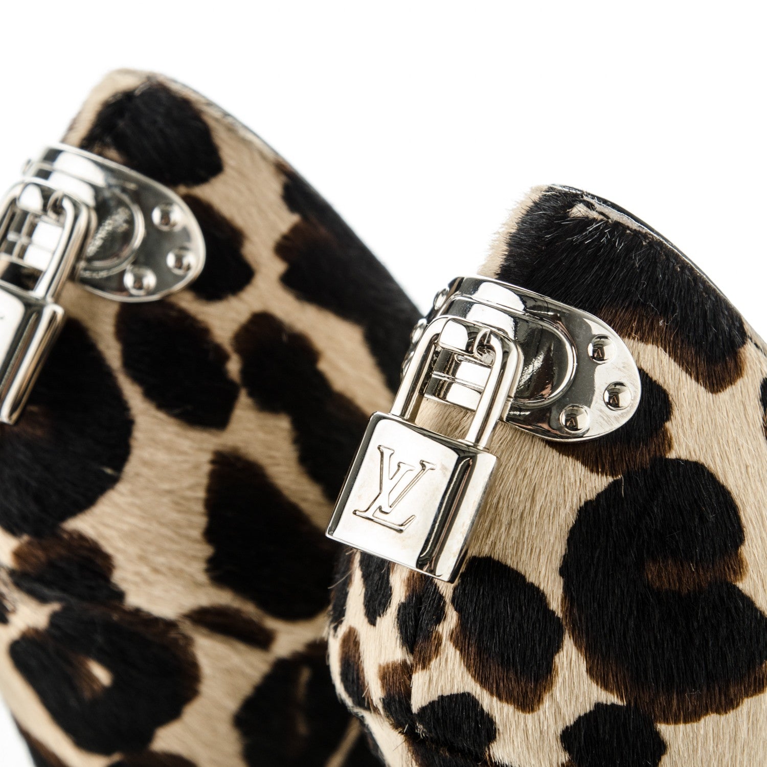Louis Vuitton Pony Hair Oh Really Peep Toe Pumps 36 Leopard 6 of 9