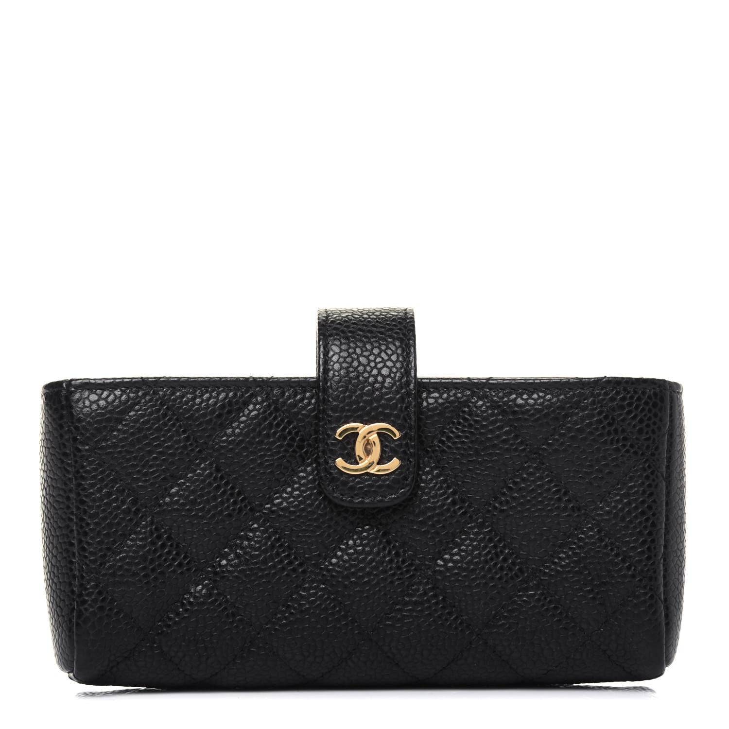 Chanel Caviar Quilted Mini Phone Holder Clutch Black 1 of 13