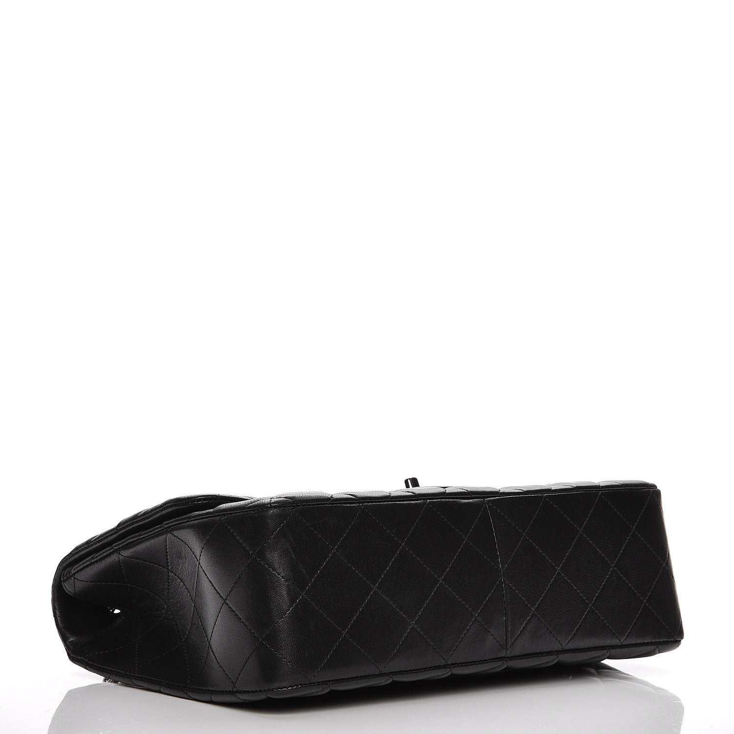 Chanel Lambskin Quilted Jumbo Single Flap Black 4 of 13