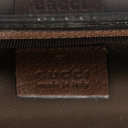 Gucci GG Supreme Monogram Textured Calfskin Web Ophidia Vanity Cosmetic Case Beige Ebony New Acero 6 of 8